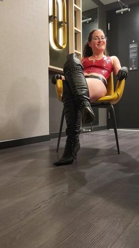 Thigh high boots train you