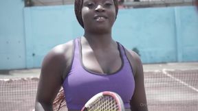 Big-Breasted Ebony tennis player Amateur Sex