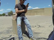 Finding random public places around Albuquerque to piss my jeans - almost caught