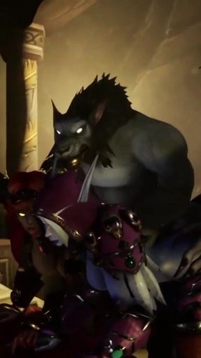 Two elves and two werewolves orgy gangbang