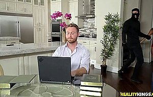 Hot Asian slut lets the burglar fuck her behind her husband's back - Naked Girls