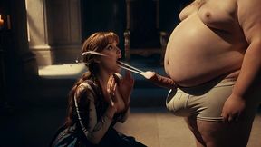 fiery braided redhead princess broken – innocent winter royal turns into cum-guzzling cowgirl slut