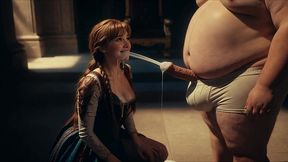 fiery braided redhead princess broken – innocent winter royal turns into cum-guzzling cowgirl slut