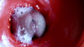 Very close huge streams of sperm in a sweet hole ASMR wet squelches