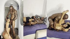 detendo de tornozeleira fazendo sexo com afeminado de calcinha