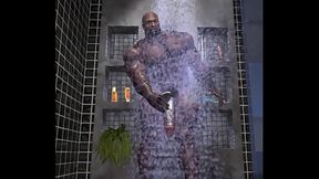 james harrison washes and jerks his superior cock
