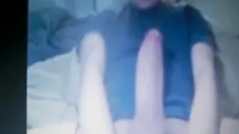 Hung White Guy Strokes Massive 14 Inch Cock on Webcam