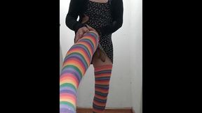 brunette sucking cock and in the end the cell phone falls down the stairs only the boyfriend dressed as a woman saves the sd