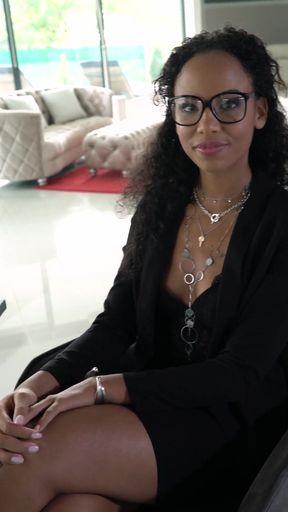 Memorable moment from "Romy Indy finally get to fuck her boss after masturbating all day"