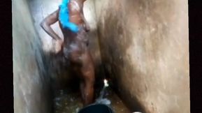 The African Shower with the African Woman