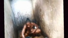 The African Shower with the African Woman