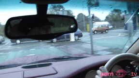 Blondes suck dong in car & get ravaged