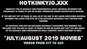 JULY/AUGUST 2019 News at HOTKINKYJO site: extreme anal fisting, prolapse, public nudity, belly bulge