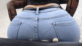 Lady Luciana - Tiny guy squashed flat by jeans ass - small version