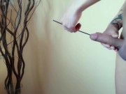 Straw in cock - Twink cock sounding experiment