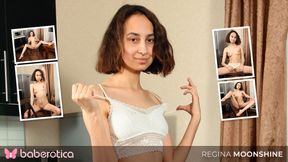 Regina Moonshine is at home and horny so she masturbates for us