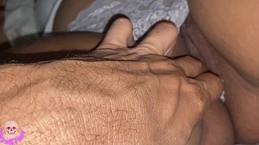 I found my busty neighbor and I put my fingers in her pussy ? fuck me.one