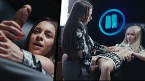 Time Stop Futa Surprise - HUGE Tits Brunette Grows Cock Freezes Time and Uses Blonde in Hardcore Sex