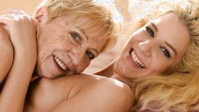 ”Kinky Old Woman licking Monique Woods's teen muff”