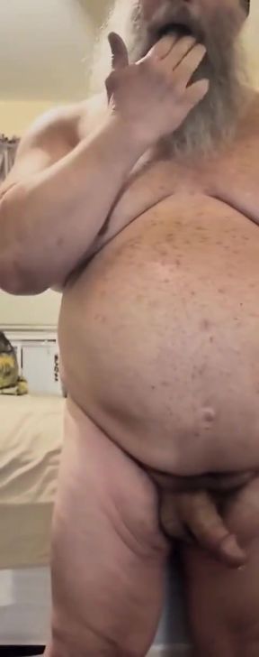 Big Stepdaddy Jerks a Load
