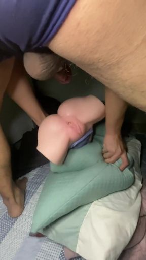 Fuck Roommate Toy While He's Outside.