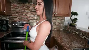 Sizzling Latina Maid Jasmine Drops Clothes For A Quick Fuck Fest