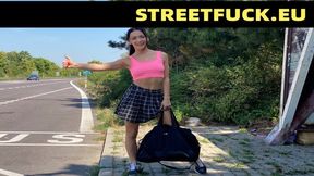 StreetFuck - Hitchhiking Slutty Zuzu Sweet Seduces Driving Married Man