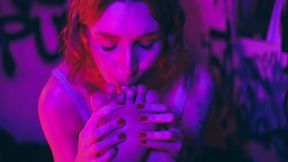 Sub Girl With Big Feet Locked To Spreader Bar For The Pleasure Of Her Goddess