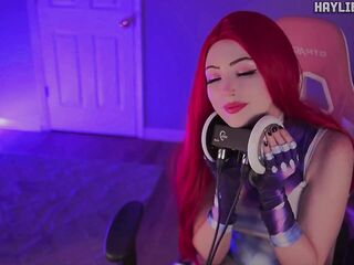 Starfire Teen Titans Ear Giving a kiss Licking Tingles + Throat Sounds ASMR SFW