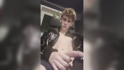 gay Twink masturbating his big Dick