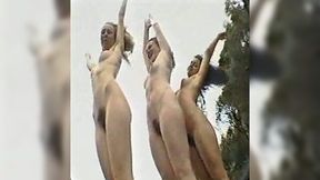 Sexy girlfriends on the hiking getting naughty and naked outdoors