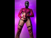 xxl hung painter turns squid game character into sexy body paint