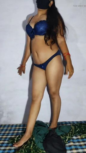 3rd Day of Young Tight Boobs Bhabhi Playing with Self