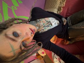 Alternative Tattoo Girl Solo TEASER and MASTURBATION with GERMAN Dirty Talk