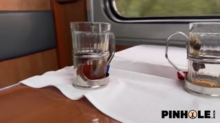 PINHOLE XXX. Teen anal fuck in the train
