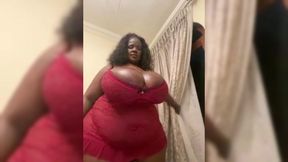 Black SSBBW Outdoor Striptease