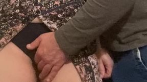 Old Perv Fingering Pussy in City Subway