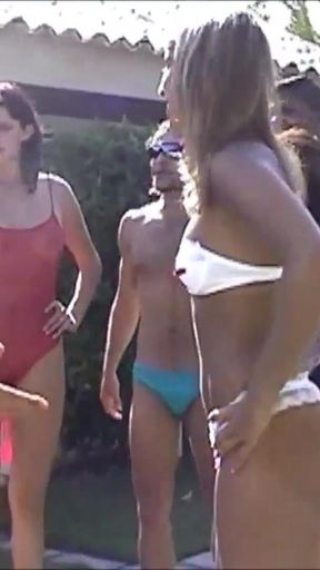 Thrilling moment from "Carnival party with 3 hot girls and a lot of whoring in the pool"