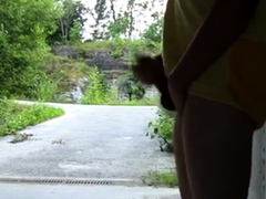 Swedish teen boy jerking outeside
