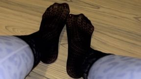 POV nylon fishnet and leggings