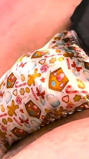 Satin Gingerbread Thong Play
