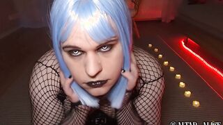 Servant Emo Sissy Femboy Gimp crawls and poses