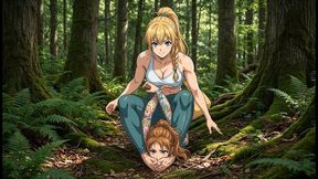 Boyfriend Stealing Bitch Gets Dominated in Female Wrestling | Anime Foot Femdom | FHD
