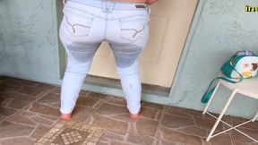 ayla aysel wetting tight pants outside omorashi