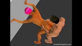 Voluptuous Hentai Beauty Gulps Thick Rod in Hot VR Blowjob Fantasy