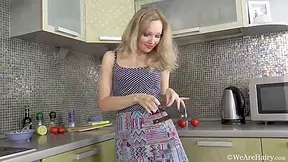 Foxy Masturbates In Her Kitchen With Passion