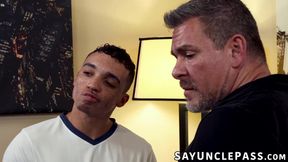 Amone Bane and Rob Quin steamy couch sex with stepdad Scott Hardy