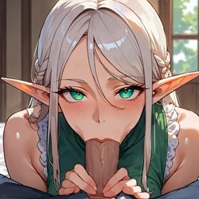 Anime Ai Elf Girl Blowjob