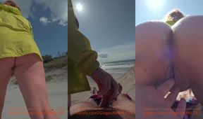 Handsome Stranger Followed Me On The Beach And Breeded Me Raw In Public Cowgirl Creampie