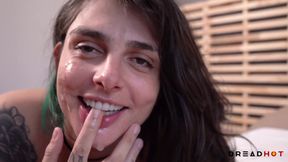 Amateur Latina GF gives epic deepthroat blowjob